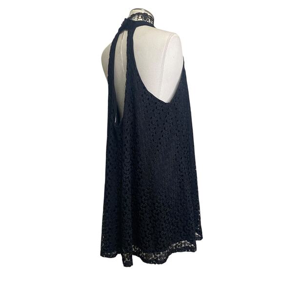Vintage 90s y2k Halter Lacy Super Flowy Gothic Boho Whimsygoth Mini Dress - Picture 6 of 13